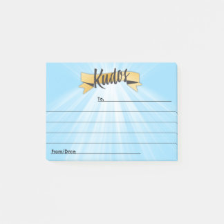 Personalisierte Peer-Erkennungskudos für Mitarbeit Post-it Klebezettel