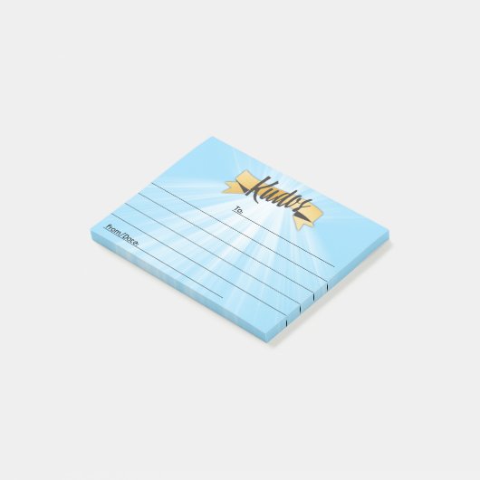 Personalisierte Peer-Erkennungskudos für Mitarbeit Post-it Klebezettel (angewinkelt)