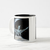 Personalisierte Pegasus- und Planeten-Kaffee-Tasse Zweifarbige Tasse (Vorderseite Links)