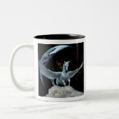 Personalisierte Pegasus- und Planeten-Kaffee-Tasse Zweifarbige Tasse (Links)