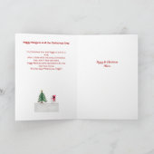 Personalisierte Peggy Penguin Weihnachtskarte Karte (Innenseite)