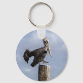 Personalisierte pelikanische Landung auf dem Postw Schlüsselanhänger (Vorderseite)