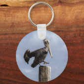 Personalisierte pelikanische Landung auf dem Postw Schlüsselanhänger (Vorderseite)