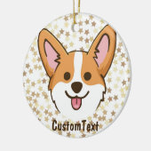 Personalisierte Pembroke Welsh Corgi Welpen Hundes Keramik Ornament (Links)