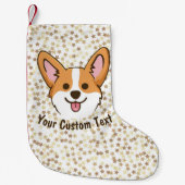 Personalisierte Pembroke Welsh Corgi Welpen Hundes Kleiner Weihnachtsstrumpf (Vorderseite)