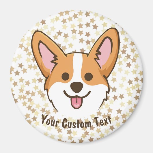 Personalisierte Pembroke Welsh Corgi Welpen Hundes Magnet (Vorne)