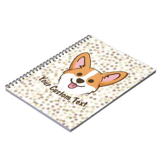 Personalisierte Pembroke Welsh Corgi Welpen Hundes Notizblock (Linke Seite)