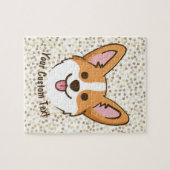Personalisierte Pembroke Welsh Corgi Welpen Hundes Puzzle (Horizontal)