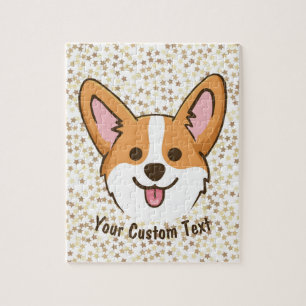 Personalisierte Pembroke Welsh Corgi Welpen Hundes Puzzle