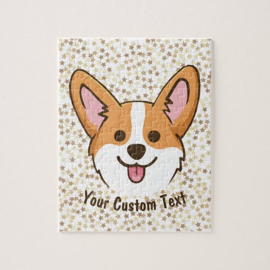Personalisierte Pembroke Welsh Corgi Welpen Hundes Puzzle (Vertikal)