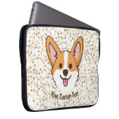 Personalisierte Pembroke Welsh Corgi Welppy Dog St Laptopschutzhülle (Vorne Rechts)