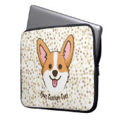 Personalisierte Pembroke Welsh Corgi Welppy Dog St Laptopschutzhülle (Vorderseite Links)