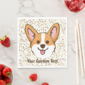 Personalisierte Pembroke Welsh Corgi Welppy Dog St Serviette (Beispiel)