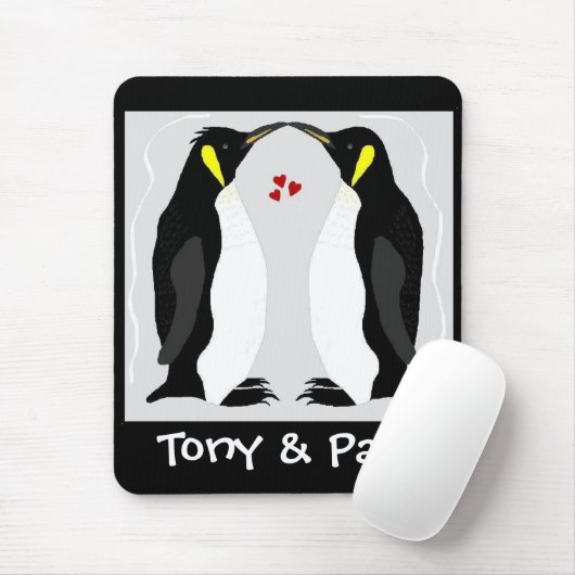 Personalisierte Penguin-Liebe Mousepad (Mit Mouse)