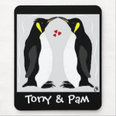 Personalisierte Penguin-Liebe Mousepad (Vorne)