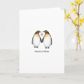 Personalisierte Penguin Valentines Liebe Card Karte (Gelbe Blume)
