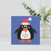 Personalisierte Penguin Weihnachten Party Einladun (Stehend Vorderseite)