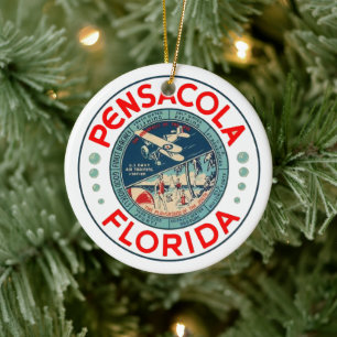 PERSONALISIERTE Pensacola Florida Keramik Ornament