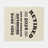 Personalisierte Pensionierung nicht mehr mein Prob Fleecedecke (Vorderseite (Horizontal))