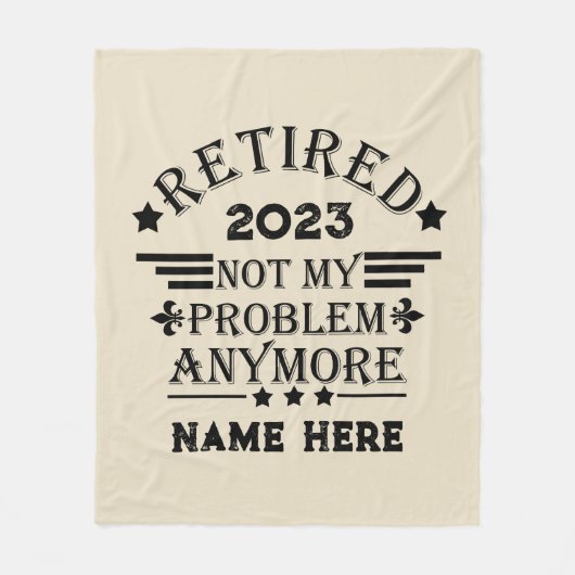 Personalisierte Pensionierung nicht mehr mein Prob Fleecedecke (Vorderseite)