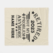 Personalisierte Pensionierung nicht mehr mein Prob Fleecedecke (Vorderseite (Horizontal))