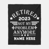 Personalisierte Pensionierung nicht mehr mein Prob Fleecedecke (Vorderseite)
