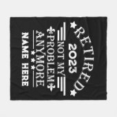 Personalisierte Pensionierung nicht mehr mein Prob Fleecedecke (Vorderseite (Horizontal))