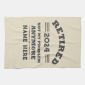 Personalisierte Pensionierung nicht mehr mein Prob Geschirrtuch (Horizontal)