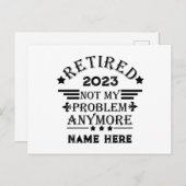 Personalisierte Pensionierung nicht mehr mein Prob Postkarte (Vorne/Hinten)
