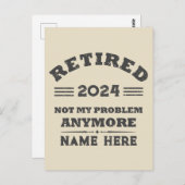 Personalisierte Pensionierung nicht mehr mein Prob Postkarte (Vorne/Hinten)