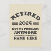 Personalisierte Pensionierung nicht mehr mein Prob Postkarte (Vorderseite)