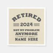 Personalisierte Pensionierung nicht mehr mein Prob Serviette (Vorderseite)