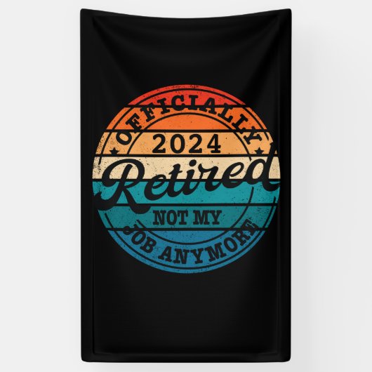 Personalisierte Pensionierung offiziell Vintag Banner (Vertikal)