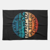 Personalisierte Pensionierung offiziell Vintag Geschirrtuch (Horizontal)