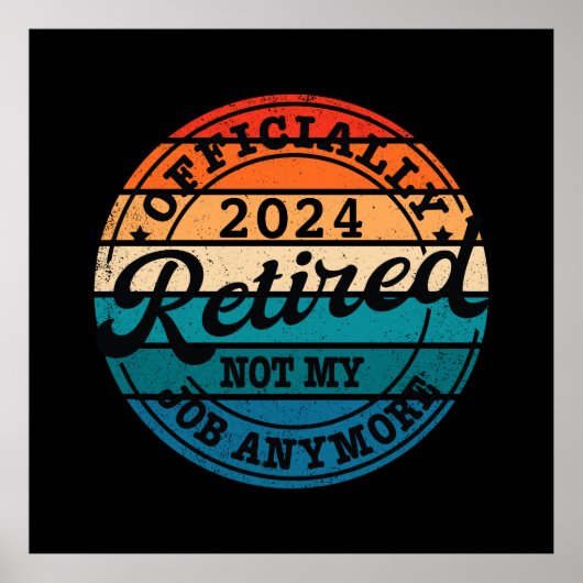Personalisierte Pensionierung offiziell Vintag Poster (Vorne)