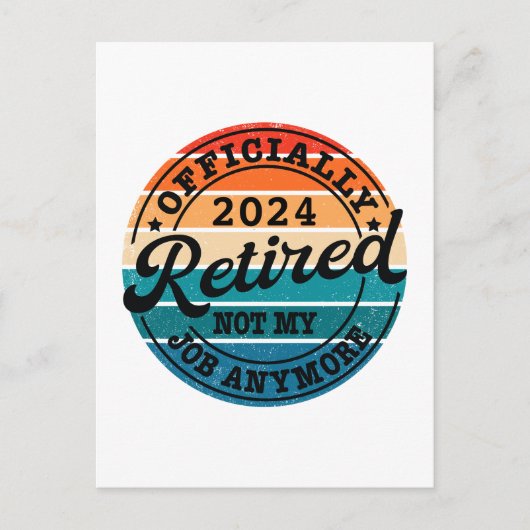 Personalisierte Pensionierung offiziell Vintag Postkarte (Vorderseite)