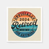 Personalisierte Pensionierung offiziell Vintag Serviette (Vorderseite)