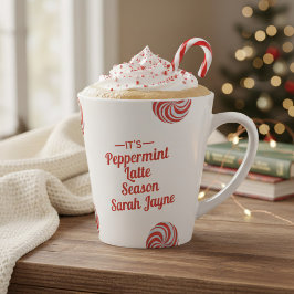 Personalisierte Peppermint Saison Urlaub Latte Tas Milchtasse