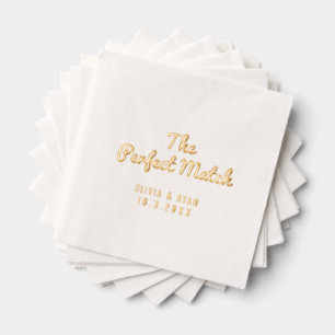Personalisierte Perfect Match Brautparty-Serviette Servietten Mit Folie