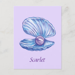 Personalisierte Perle des Ozeans (Lila) Postkarte