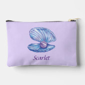 Personalisierte Perle des Ozeans (Lila) Zubehörtasche (Rückseite)