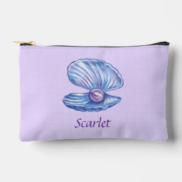 Personalisierte Perle des Ozeans (Lila) Zubehörtasche