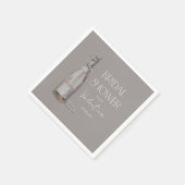 Personalisierte Perlen + Prosecco-Brautparty Serviette (Ecke)