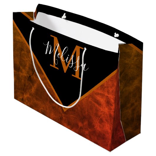 Personalisierte personalisierte große geschenktüte (Rückseite Schrägansicht)