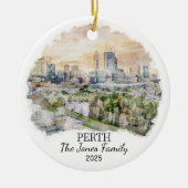 Personalisierte Perth-Ornament Keramik Ornament (Vorne)