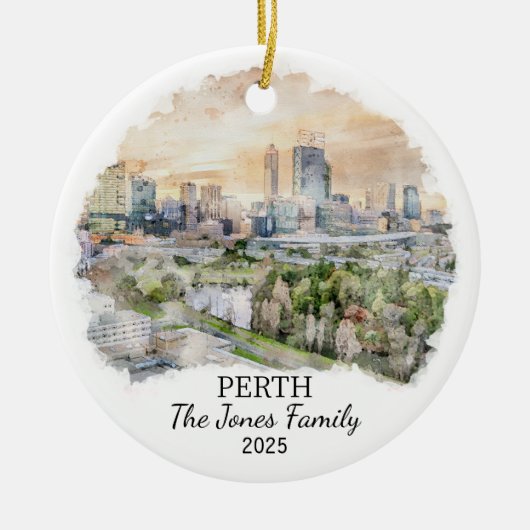 Personalisierte Perth-Ornament Keramik Ornament (Vorne)