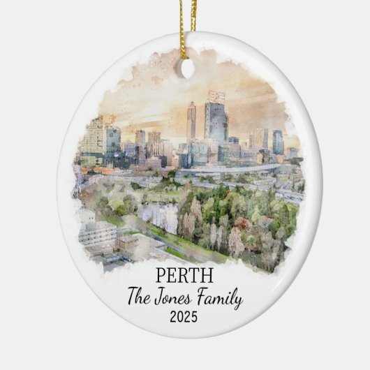Personalisierte Perth-Ornament Keramik Ornament (Links)