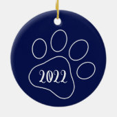 Personalisierte Pet-Drucke Keramik Ornament (Hinten)