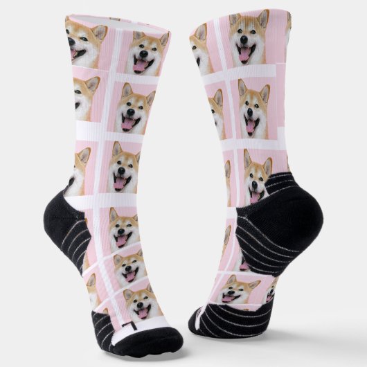 Personalisierte Pet-Foto-Socken Socken (Gewinkelt)