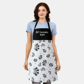 Personalisierte Pet Groomer Black Paw Schürze (Getragen)